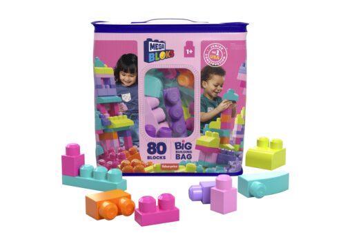 Mega bloks velký pytel kostek - růžový (80) - Image 2