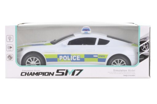 Auto policie  narážecí se zvuky a světlem