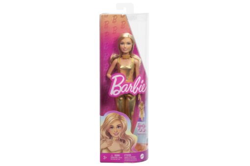 Mattel Barbie Modelka - zlatý overal
