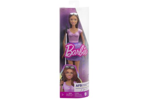 Mattel Barbie Modelka - fialová sukně s volánky