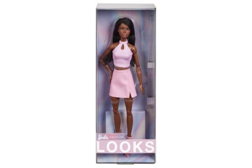 Mattel Barbie Looks s copánky v růžovém outfitu