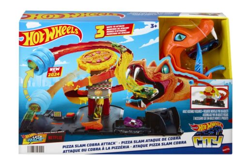 Mattel Hot Wheels City hladová kobra útočí na pizzerku
