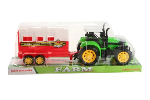Traktor setrvačník s přívěsem na koně
