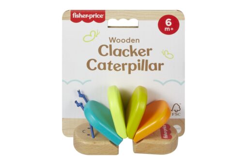 Fisher Price Dřevěná klapající housenka