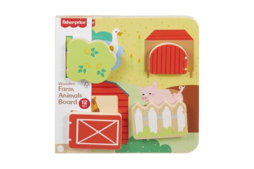 Fisher Price dřevěná hra na schovávanou zvířátka