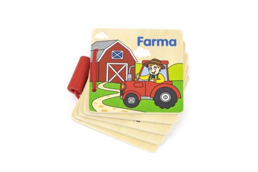 Dřevěná knížka - farma český jazyk