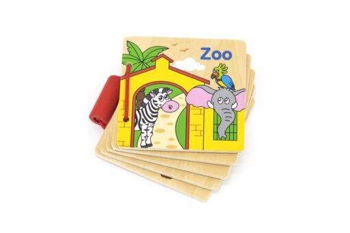 Dřevěná knížka - zoo český jazyk