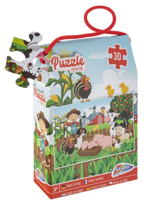 Puzzle 30 dílků 29x18 cm Farma