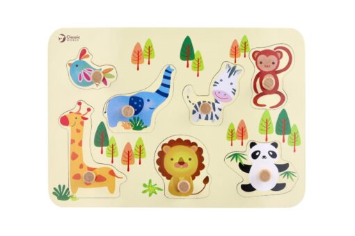 Dřevěná vkládačka desková ZOO ve fólii