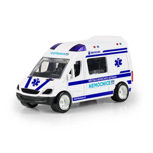 Kovové auto sanitka Ostrava 7 cm