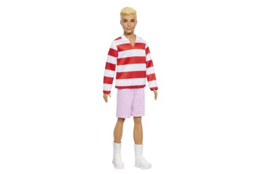 Barbie model Ken - Červeno-bílý proužek HYV01