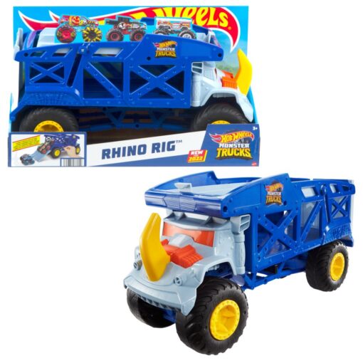 Hot Wheels Monster Trucks nosorožčí přeprava trucků