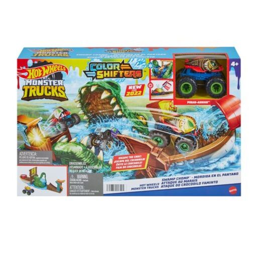 Hot Wheels Monster Trucks Color Shifters Zuřivý krokodýl